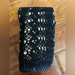 Yohji Yamamoto Leggings Torchon Lace Double Layered Black One Size